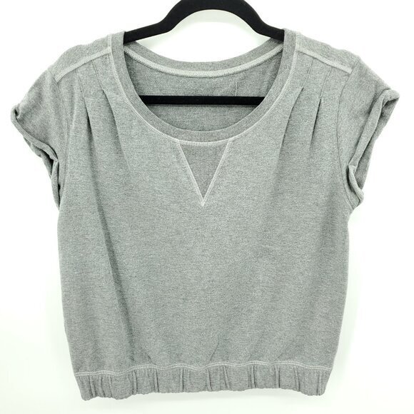 Lululemon Roll Up Crop Top 6 Heathered Mod S/M Grey - Picture 4 of 15